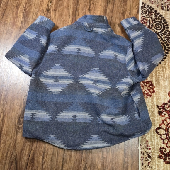 Jachs New York Men’s XXL Wool Blend Shirt Jacket Aztec Blue Lined Shacket - Picture 7 of 12